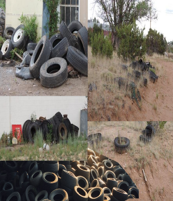 pictures showing many tires in verious locations just laying around. Text saying Tire Amnesty Event, January 29th, 30th from 8am to 4pm & January 31st from 8am to 12 pmClick on picture for more information